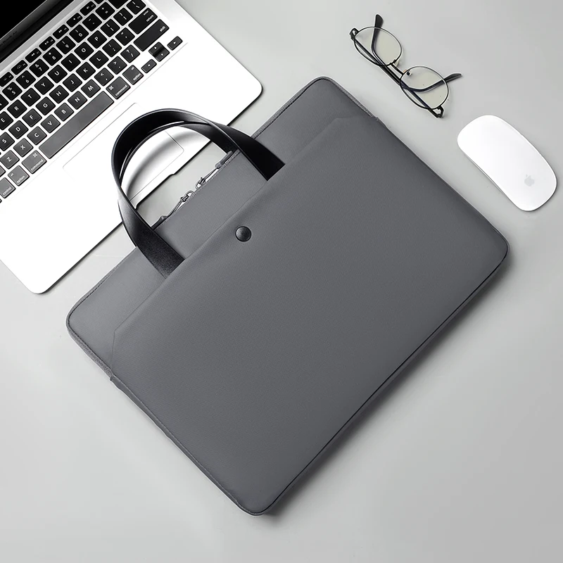 

Business Men's Briefcase Handheld Bag Laptop Bag High-End Commuting Meeting Document Bag Casual Style Polyester Material