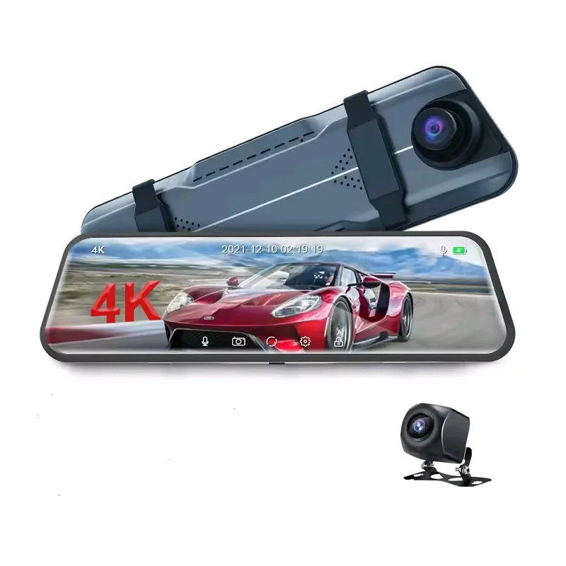 AD882 Smart DVR Mirror Dashcam Dual Lens Dash Cam Front And Rear 4K WiFi GPS Rear View Mirror Dash Camera For Cars