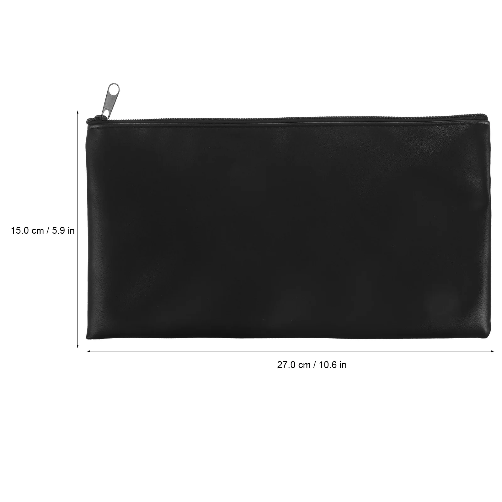 

2 Pcs Coin Bill Bag Money Zipper Cash Wallet Black Pu Banknote Holder Man