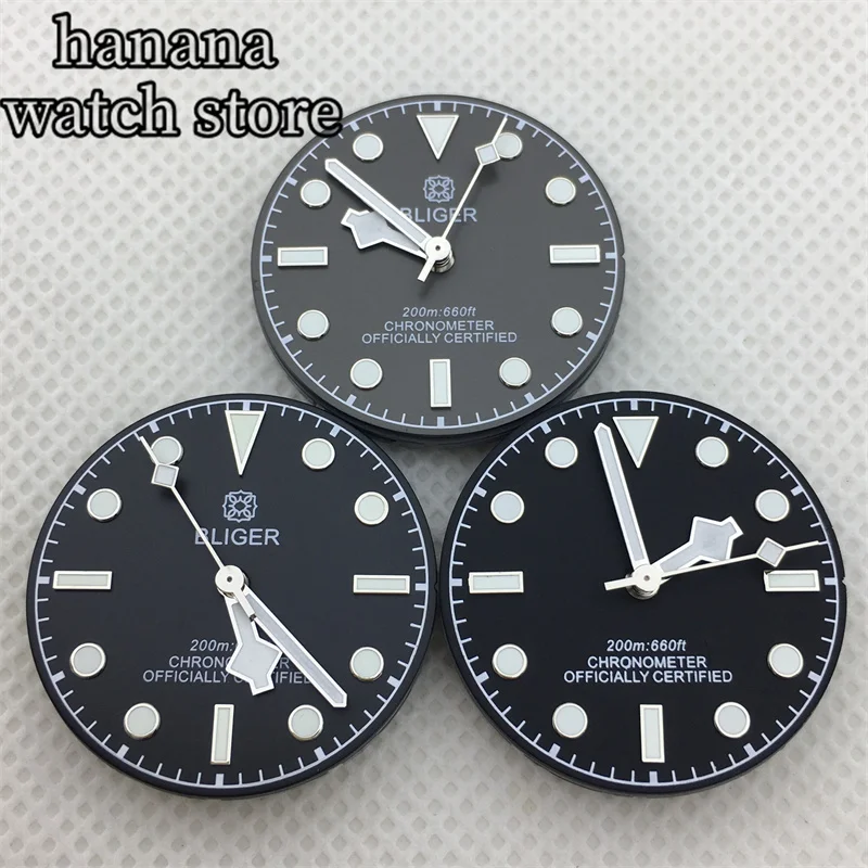 29mm rose gold white black luminous dial with hand with NH35 NH36 ETA2824 2836 Pearl DG2813 3804 Miyota8205 8215 PT5000 movement