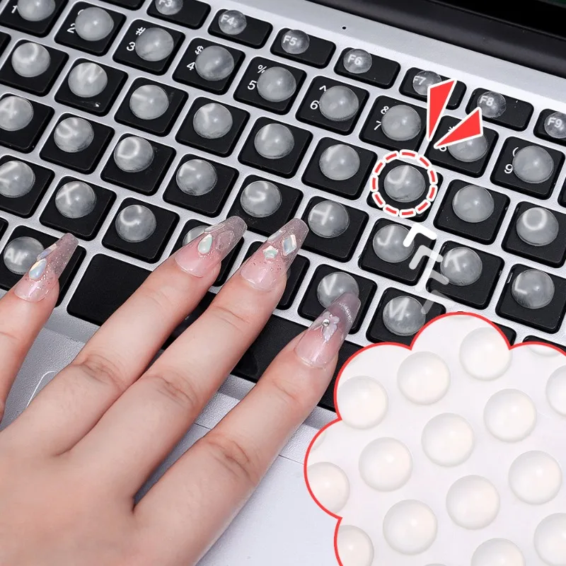 Nail Typing Artifact To Protect Nail Stickers From Breakage and Damage, Convenient and Easy Typing Keyboard Silicone Particles