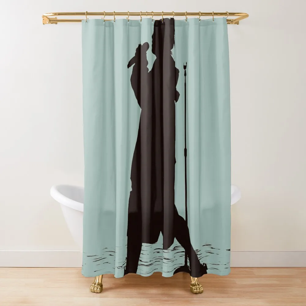 

Green Background Silhouette Shower Curtain Bathroom Decor Toilet Accessories Bathroom Curtain