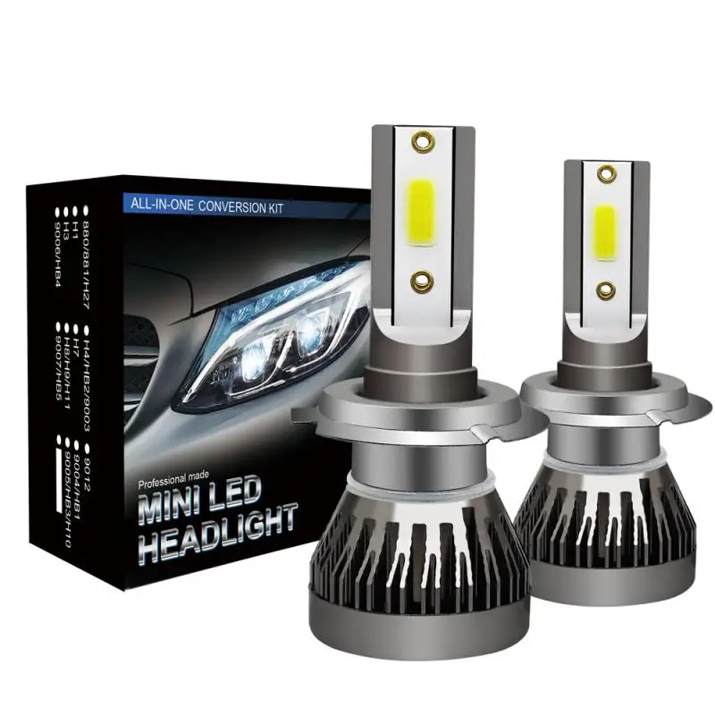 Super Bright LED Farol Bulb Kit, luz de nevoeiro branco, lâmpadas para carros, Mini 90, 6000K, 12000LM, 12-32V