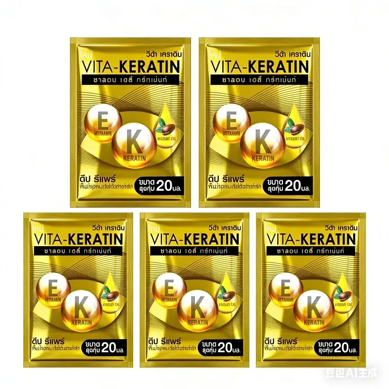 

Кондиционер и маска для волос Thai Vita Keratin Repair, 20 мл x 5 шт., протеиновая формула для поврежденных волос, набор для восстановления и питания