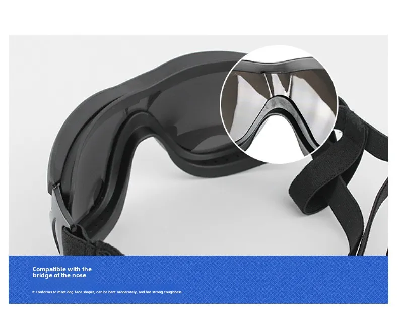 Transparente Farbige Hunde-Schutzbrille Wasserdicht Winddicht Sonnenschutz UV-Beständig Große Hundebrille – Detail 7