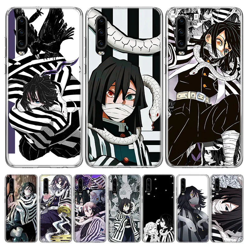 Demon Slayer Iguro Obanai Case Phone Cover for Huawei P30 Lite P40 P20 P10 Mate 10 20 Pro P Smart Z 2019 Y5 Y6 Y7 Y9S Trend Fund