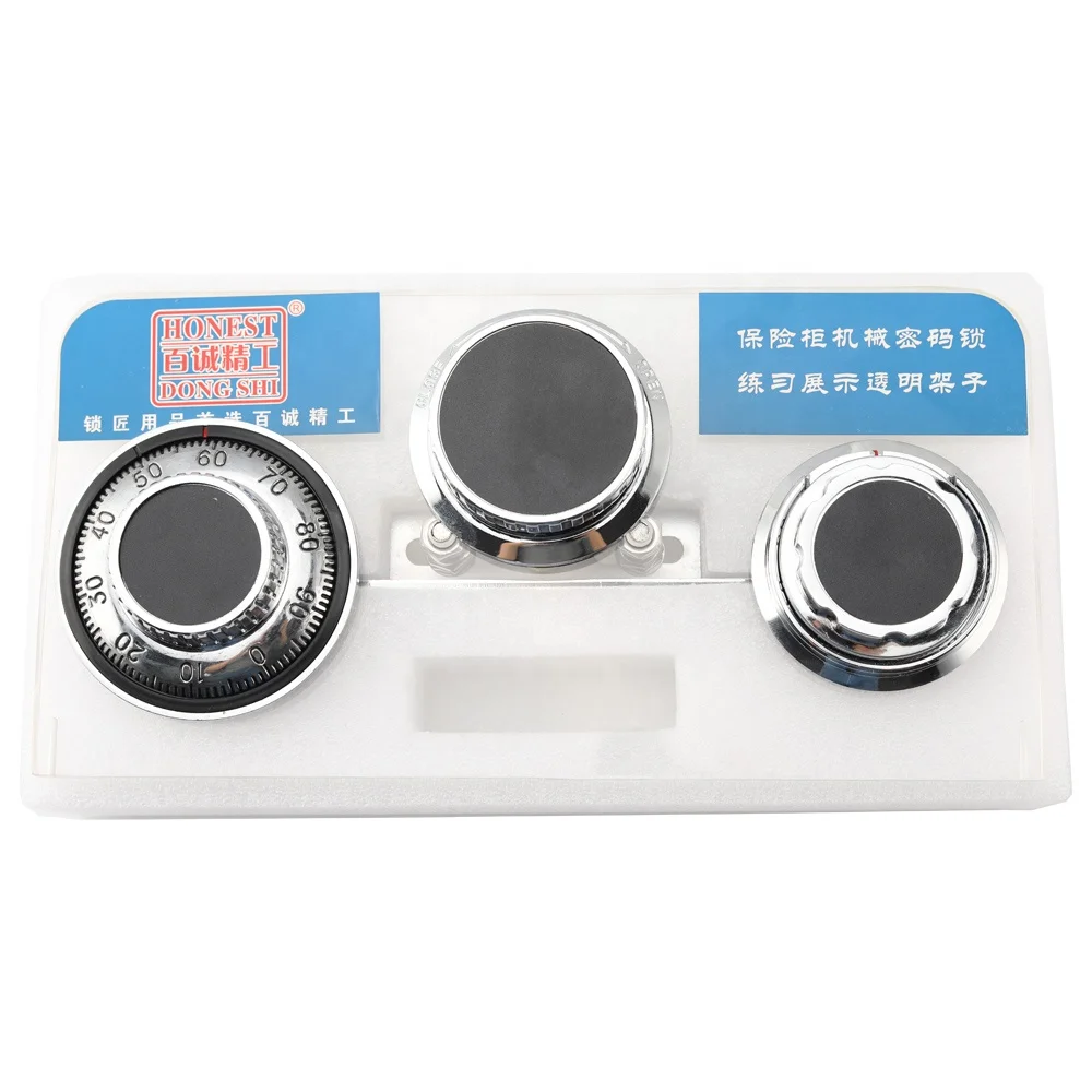 Mechanical safe password lock master lock disk drive lock panel with transparent display rack for locksmith beginner