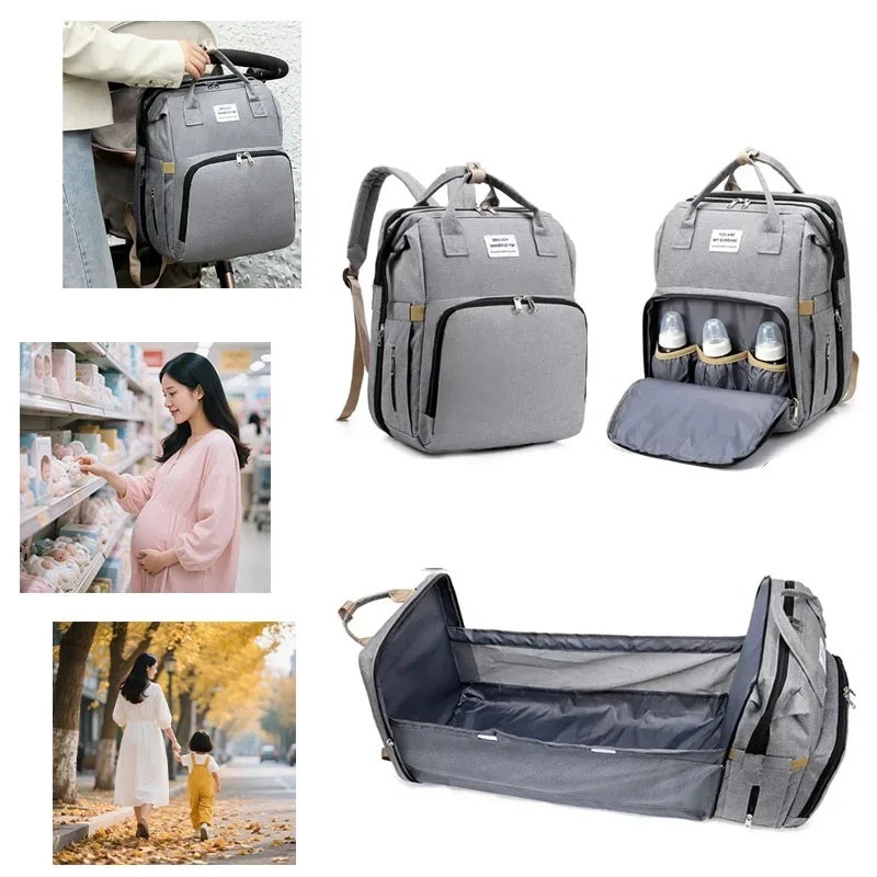 

Mommy Bag Baby Bed Mother Large Capacity Nappy Milk Bottle Backpacks Convenient Baby Nursing Bags Diaper bag For Baby Stuff