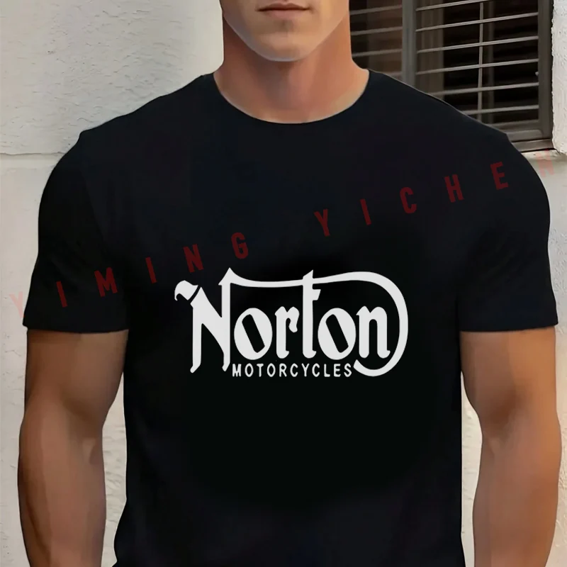Nueva camiseta de algodón con logotipo clásico de Norton Motorcycle para hombre, camiseta informal de moda para viajes de verano y deportes