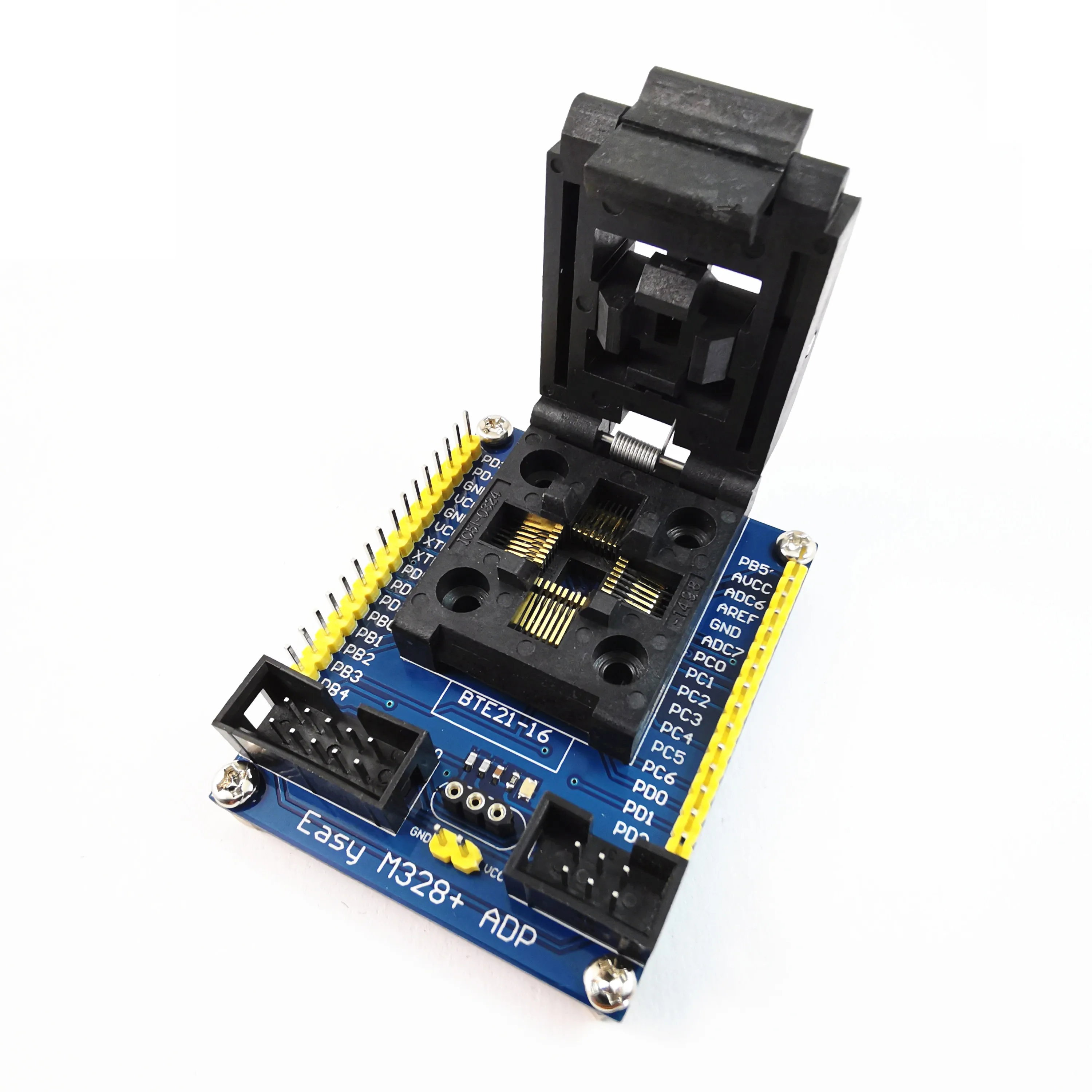 ATMEL AVR Chips ATMega8/48/88/168/328P Series LQFP32 a AVRISP 10P/6P adaptador de interfaz-Easy M328 + adaptador ADP