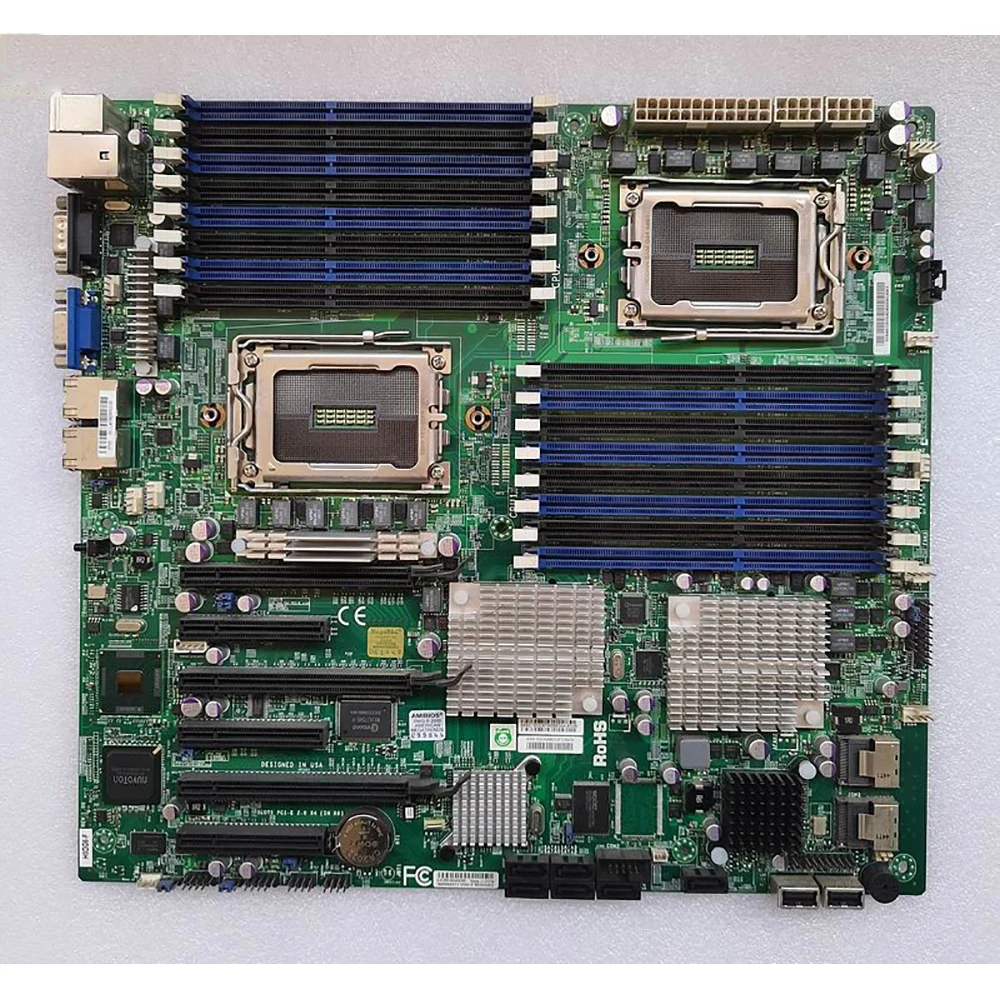 For Supermicro Server Motherboard Dual AMD Opteron 6000 Series Processors DDR3 LSI 2008 SAS 8-Port 6 Gbps SAS Controller H8DG6-F