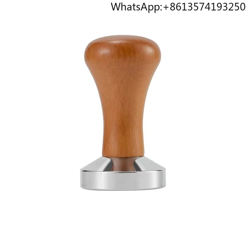 

2024 Modern Style Stainless Steel Coffee Tamper with Wood Hand Electric 51mm 53mm 58mm Machine Accessories for Household Use