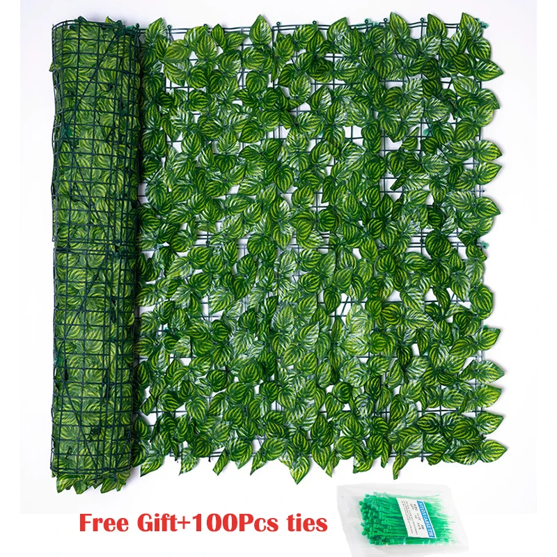 0.5x1/3M Privacy Fence Screening Roll Artificial Leaf UV Fade Protected Faux Privacy Fence Wall Decor Garden Fence Panel