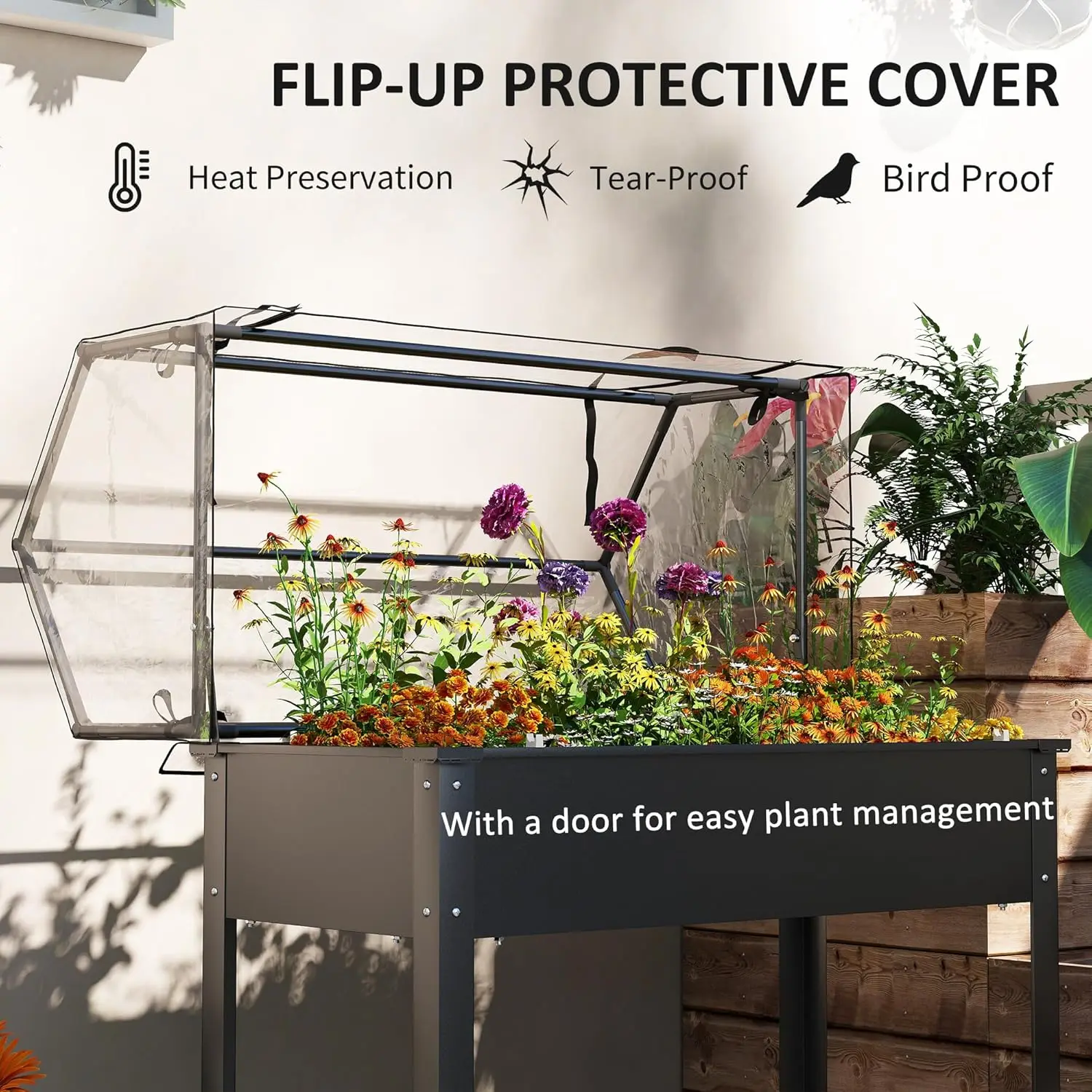 Outdoor Use - Black Raised Gar - огляд і ціна Raised Garden Bed