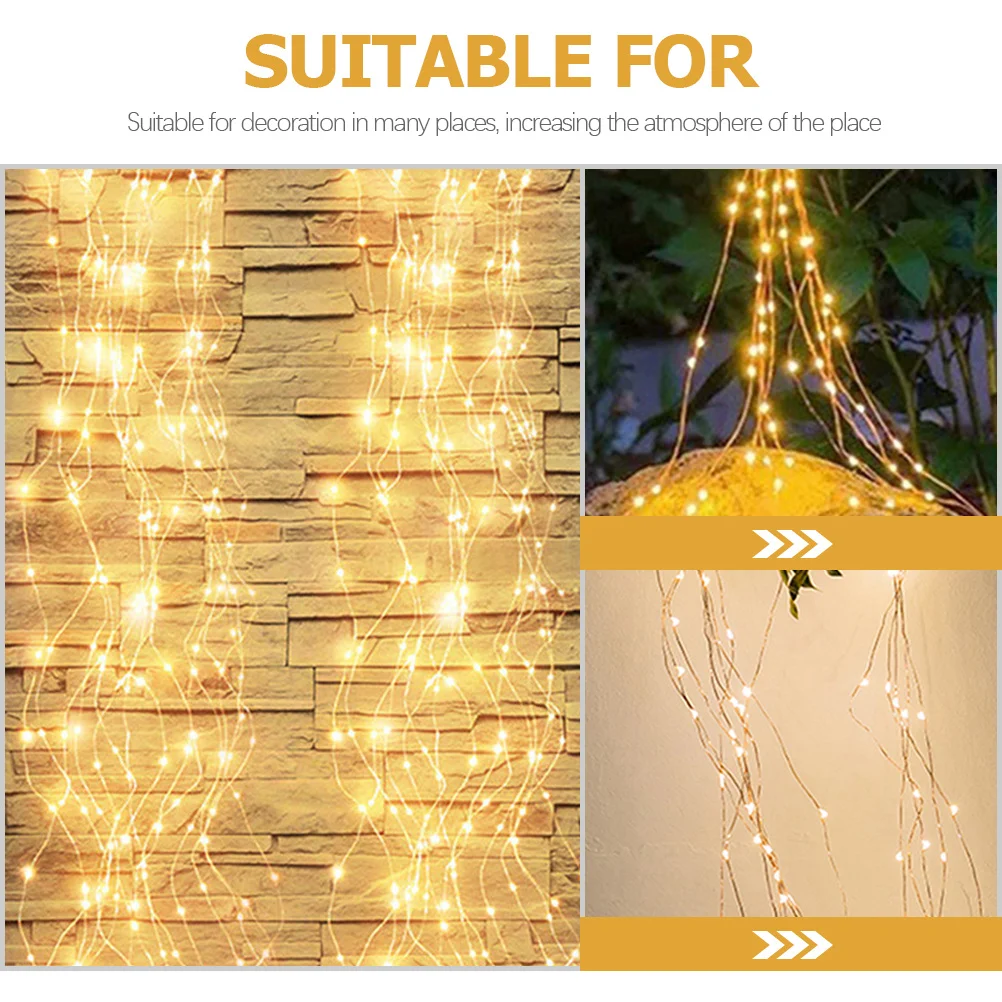 Led Branch Waterfall Light Waterproof String Lights For Outdoor Garden Tree Decoration Fairy Lighting