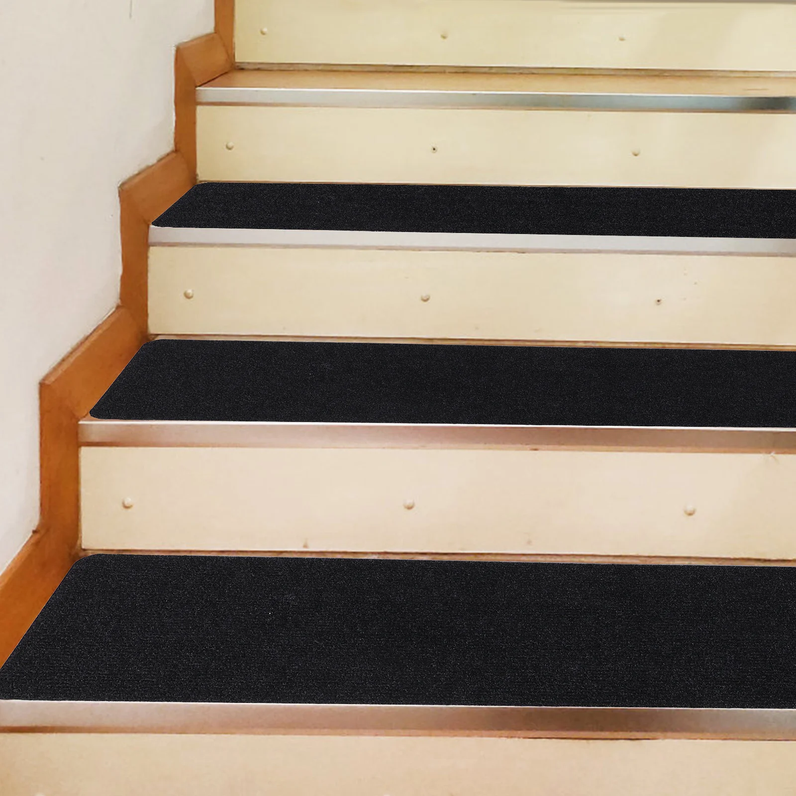 

4Pcs Stair Treads Antislip Carpet Mats for Wooden Steps Indoor Stair Runner Rug Noise Reduction Carpet Treads for Wood Stairs