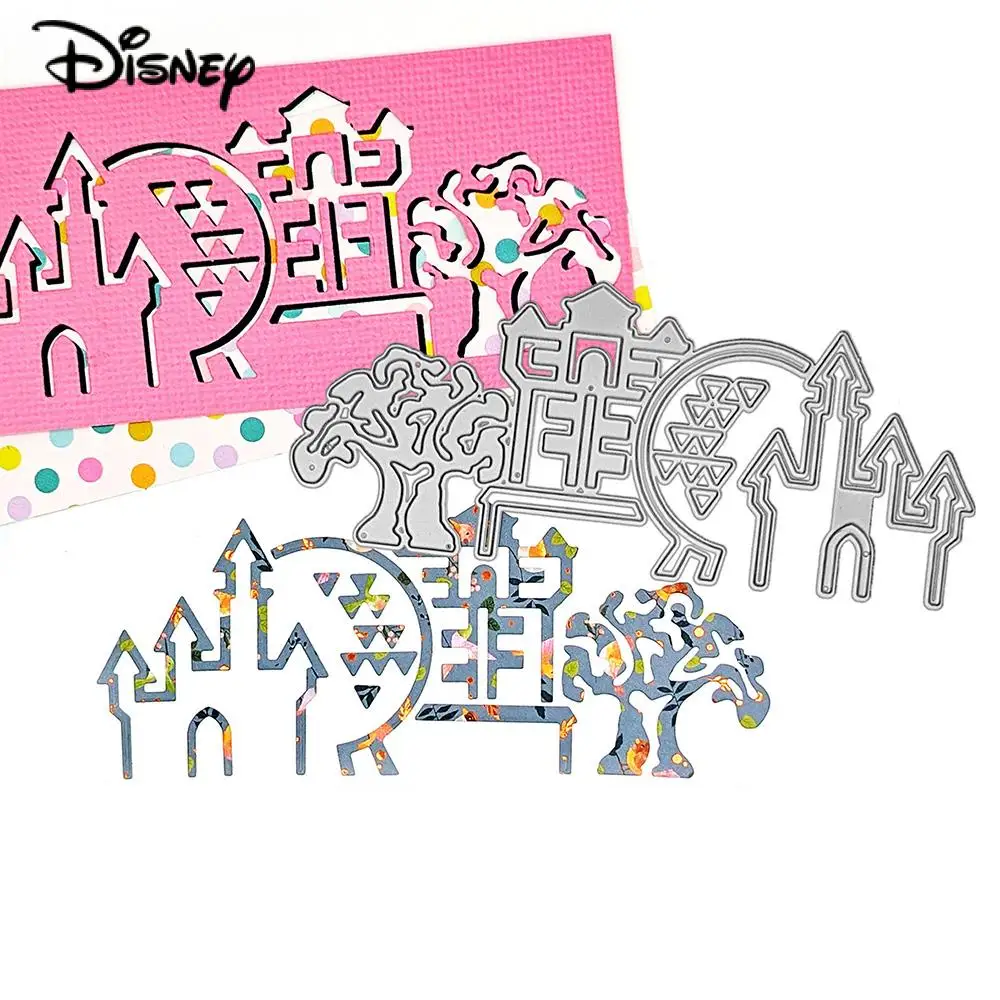 Disneyland Scenery Metal Cutting Dies Stencils for DIY Scrapbooking Photo Album Embossing Cards Making Crafts Template 2023 New