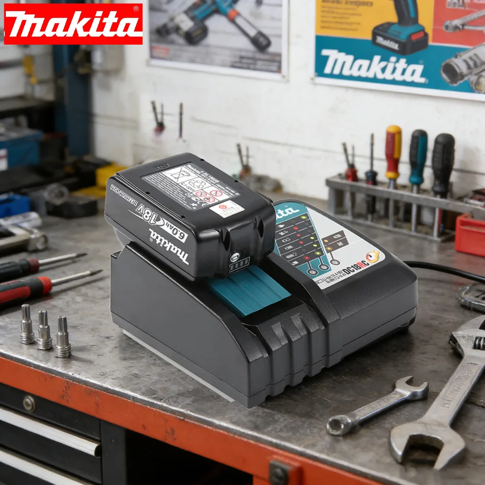 

Original Makita 18V 3A Charger with Rechargeable Battery Makita BL1830 BL1830B BL1840 BL1840 BL1850 BL1850B Fast Chargi
