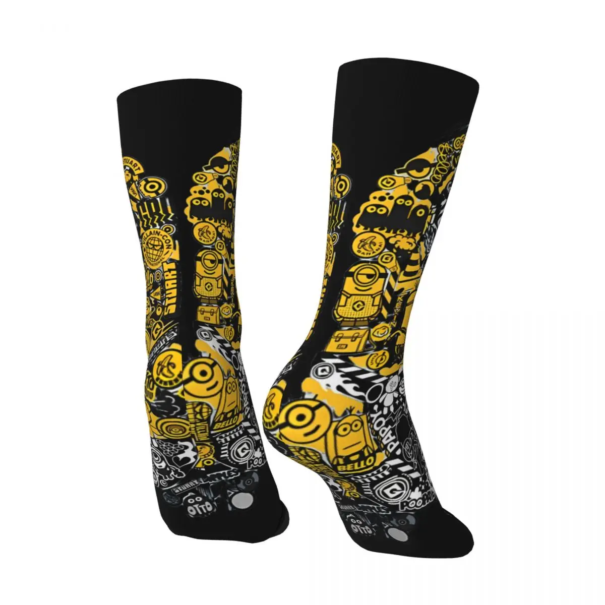 Hip Hop Vintage Comfortable Crazy Men's Compression Socks Unisex Despicable Me Harajuku Seamless Printed Funny Novelty