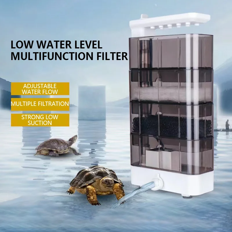 

Aquarium Water Changer 3-in-1 Turtle Tank Rainfall Oxygen Pump Aquarium Fish Feces Suction Pump Low Water Level Water Purifier