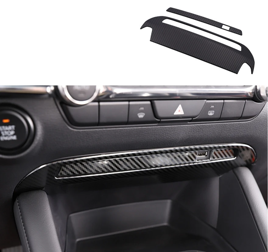 

Центральная USB-панель автомобиля, крышка рамки, центральная панель управления, наклейка, аксессуары для Mazda 3 Axela 2019 2020 C1586