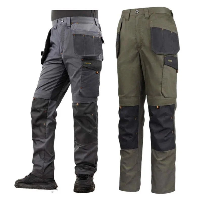 Men Pants Auto Repair Electrician Workwear Pants Outdoor Multiple Pockets Cargo Trousers