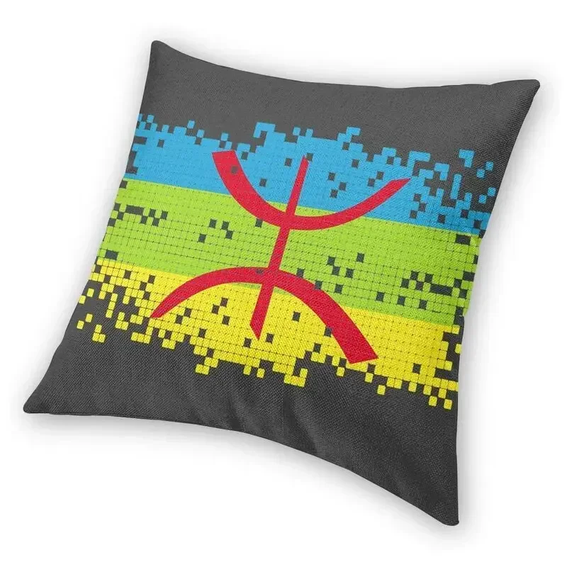 Kabyle Amazigh Flag Throw Pillow Case Home Decorative Square Berber Proud Cushion Cover 45x45 Pillowcover for Living Room