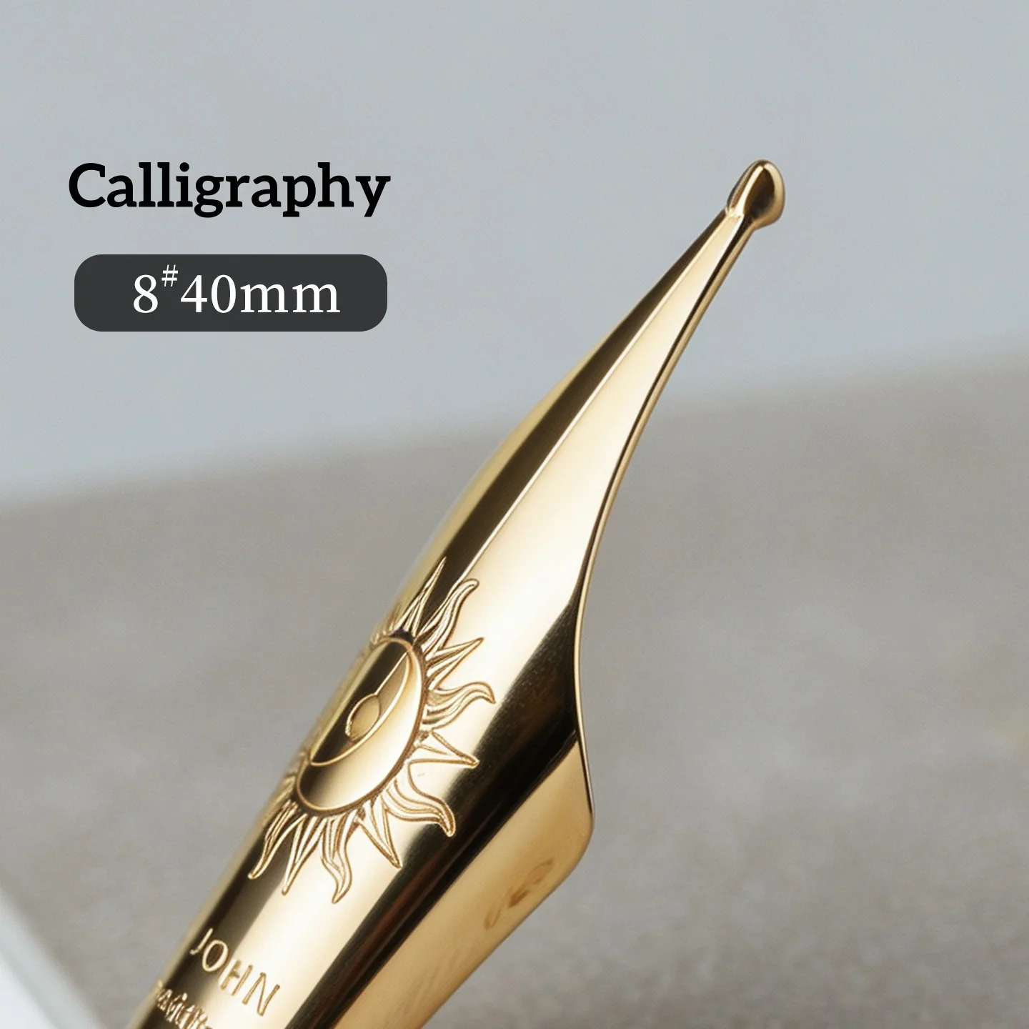 MAJOHN No. 8, 40 Long Blade Sharpening Pen Nibs NF NM0.6~0.8 Hand Polished Pen Tip Large Iridium Calligraphy Practice Pen Tip