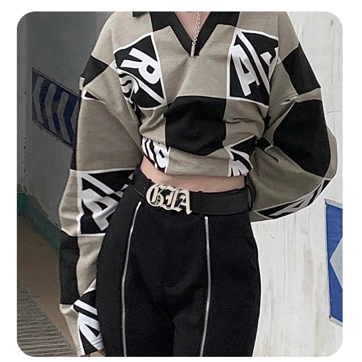 

4.3cm japanese y2k Fashion Girls Letter Belts Women Retro Vintage Harajuku Chic Street Belt Cool Hip Hop Metal Buckle Belt