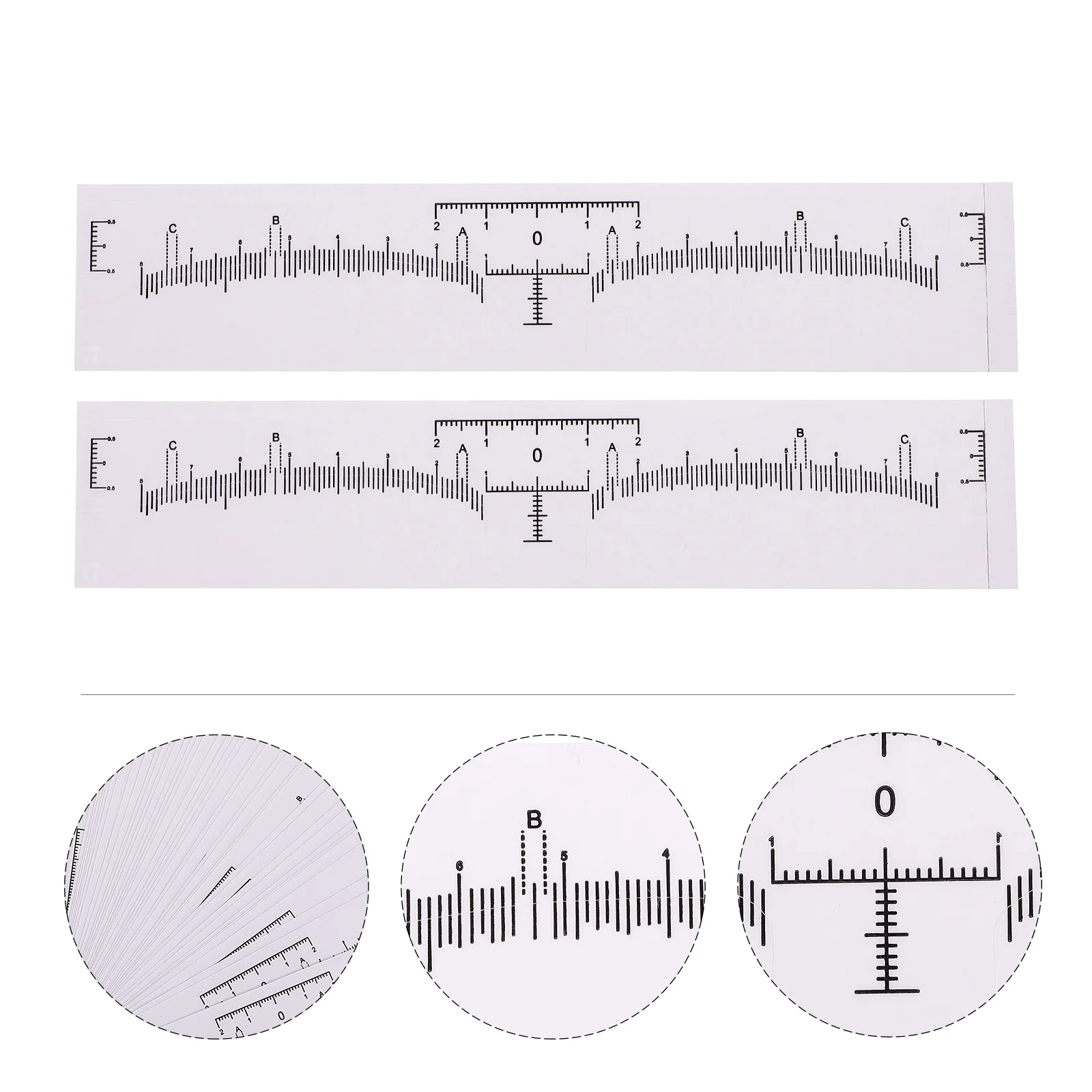 

100pcs Three-Point Measuring Tool For Eyebrow Positioning Shaping Balance White Portable Brow Ruler Women Eyebrow
