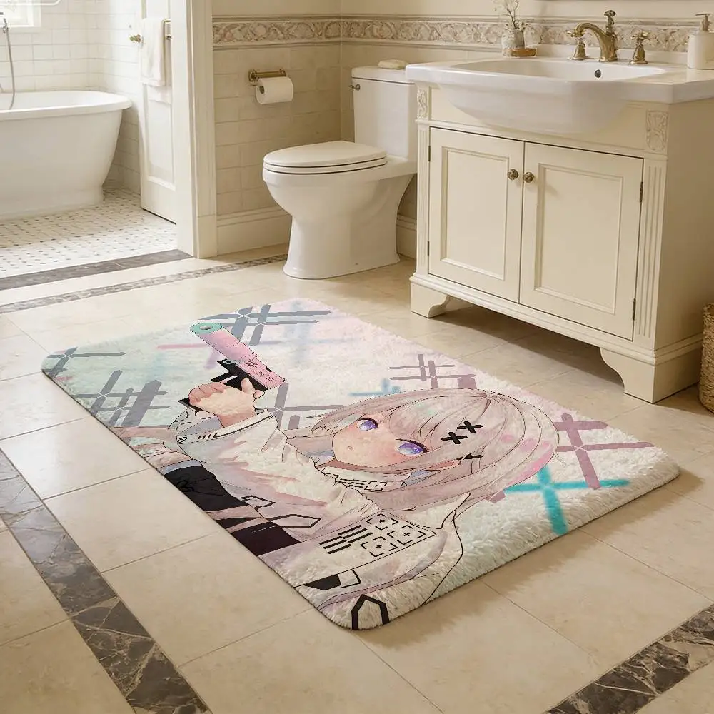 C-CSGO 2 Printstream Howl Wild Lotus Entrance Door Mat Washable Living Room Sofa Chairs Area Mat Kitchen Welcome Doormat