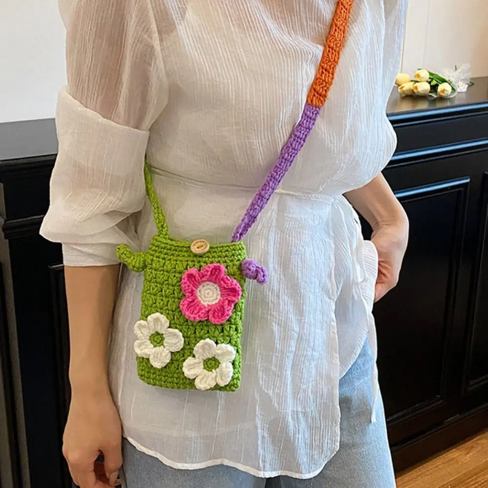Böhmische Baumwolle Häkeln Weben Tasche Baumwolle Seil Aushöhlen Blume Schulter Tasche Große Kapazität Lagerung Tasche Gestrickte Umhängetasche