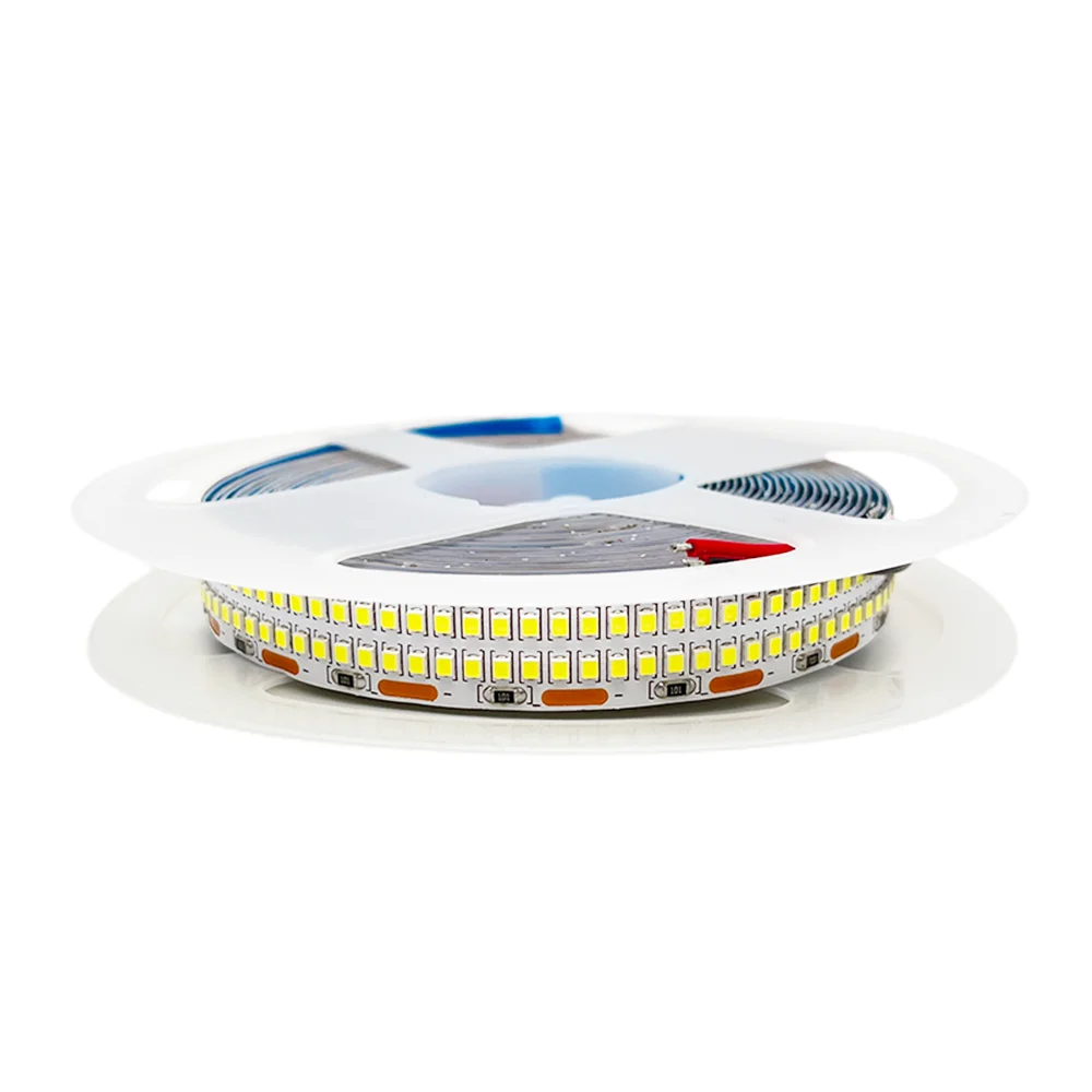 

Светодиодная лента 5м, двухрядная, DC12V 24V, SMD 2835 5054 2025, 240/480/624 светодиода, суперяркая, регулируемая, гибкая