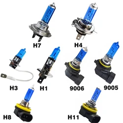 2pcs Super Bright Car Light H1 H3 H4 H7 H8 H9 H11 H15 9005 9006 Auto halogen lamp bulb Fog Lights 100W 12V White Headlights