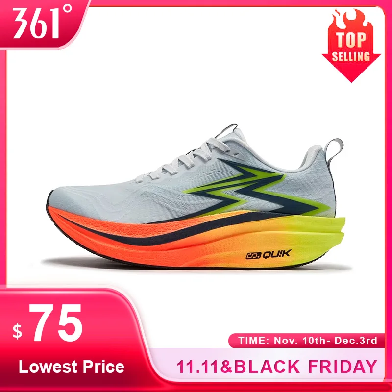

361 Degrees Flame 4.0 MIX Men‘s Running Shoes Racing Marathon Carbon Plate Stable Wear-resistant Jogging Male Sneaker 672512204