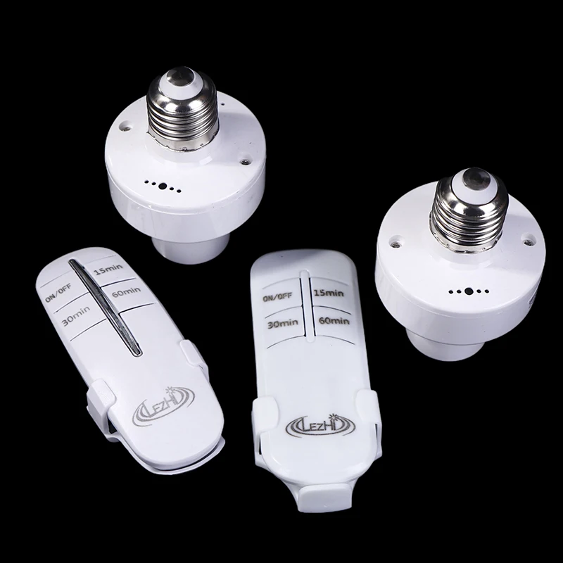 Wireless Remote Control E27 Light Socket Lamp Holder 20M Range For LED Bulbs Lamp Socket Wireless Light Switch Kit AC180-250V
