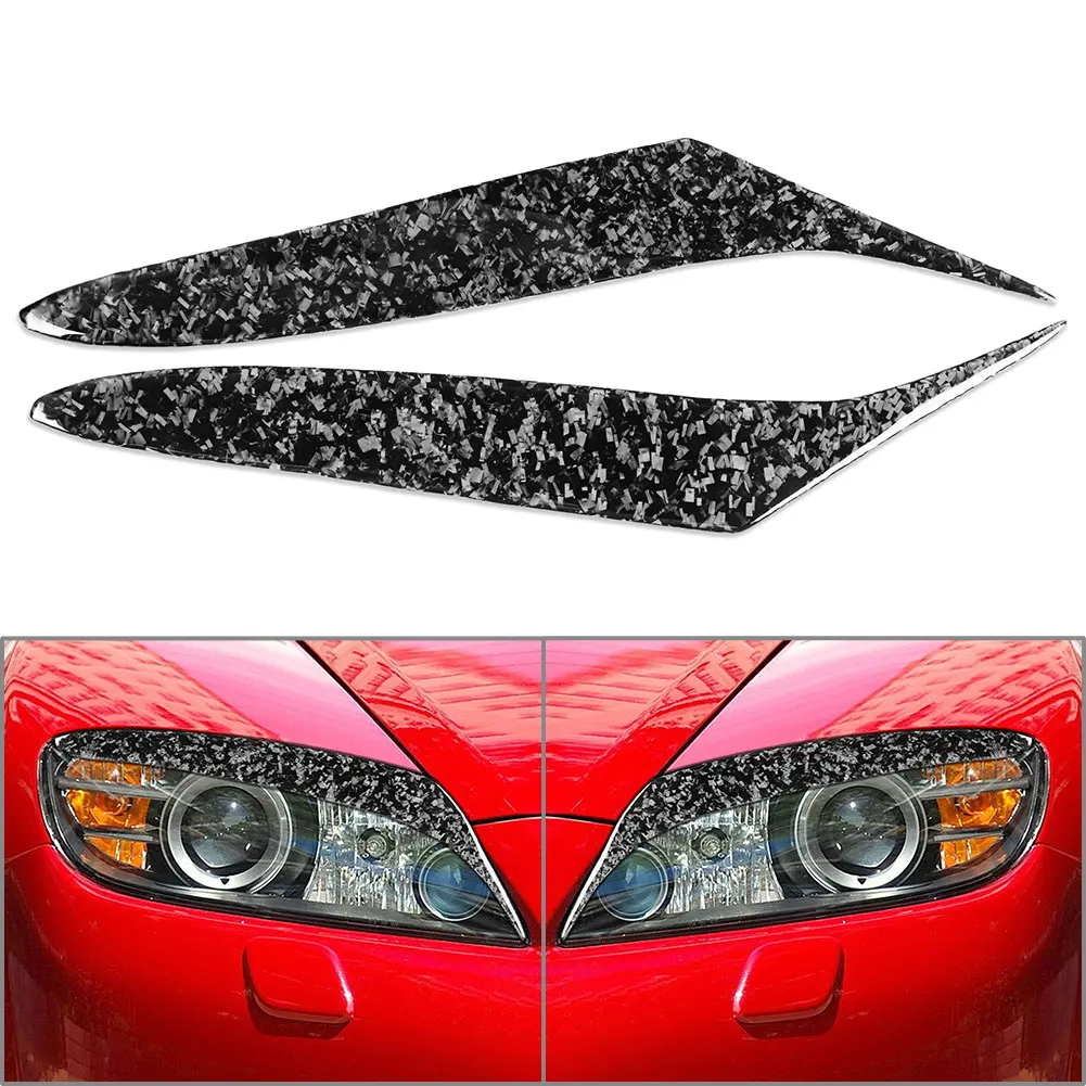 Car Headlight Eyebrow Eyelid Cover Trim Decoration For Mazda RX-8 RX8 Coupe 2004 2005 2006 2007 2008