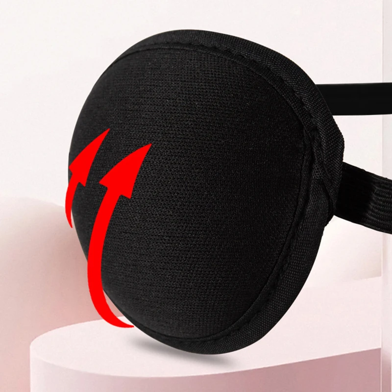 Unisex Waschbare Verstellbare Konkave Augenklappe Schwarz Einzelne Augenklappe Piraten-Augenklappe Einäugige Kinder-Piraten-Cosplay-Kostüm-Augenklappe – Detail 12