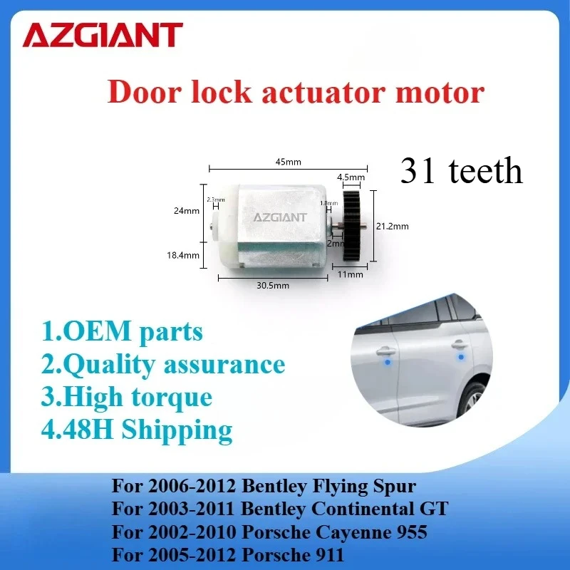 

AZGIANT FC-280PD-20150 07066A Car door lock motor for Bentley Flying Spur/Continental GT/Porsche Cayenne 955 New replacement OEM