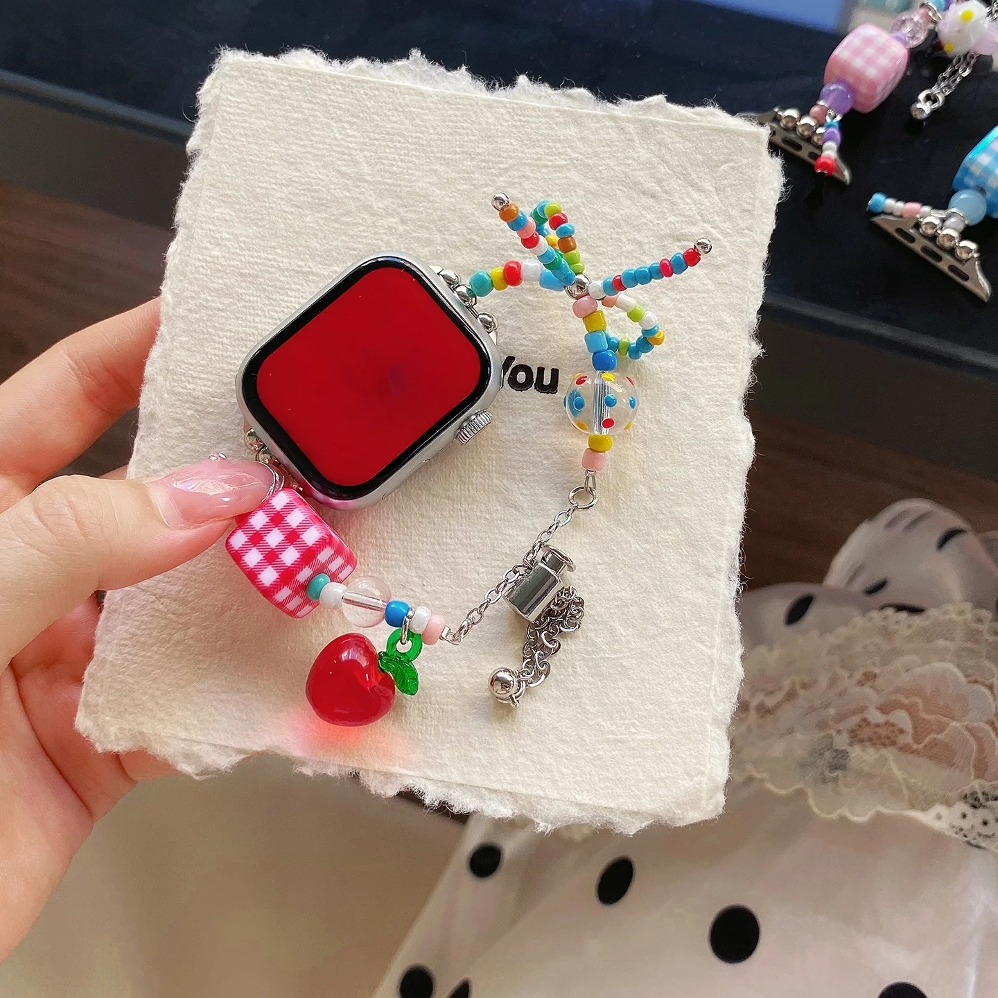 

Dopamine bead compatible iWatch strap 38mm 40mm 41mm 42mm 44mm 45mm 49mm fashionable strap