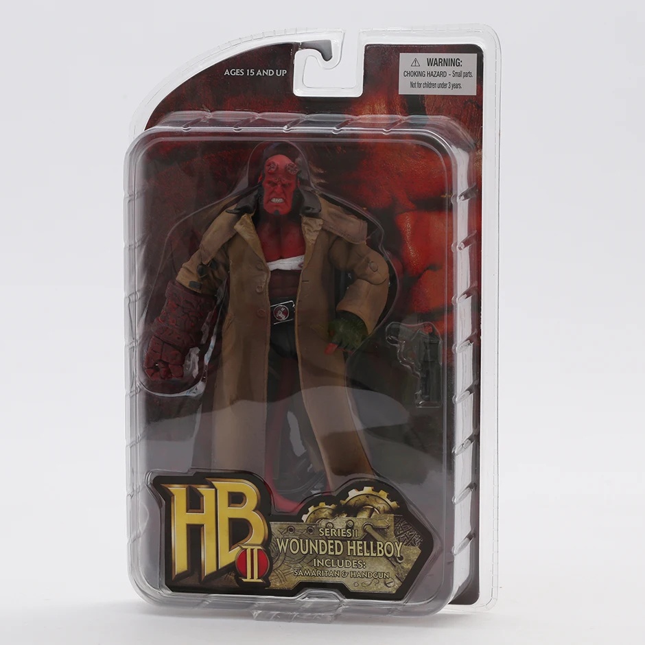 Mezco - Hellboy - 2004 "Hellboy" trenchcoat variant verzamelmodel pop actiefiguur speelgoed