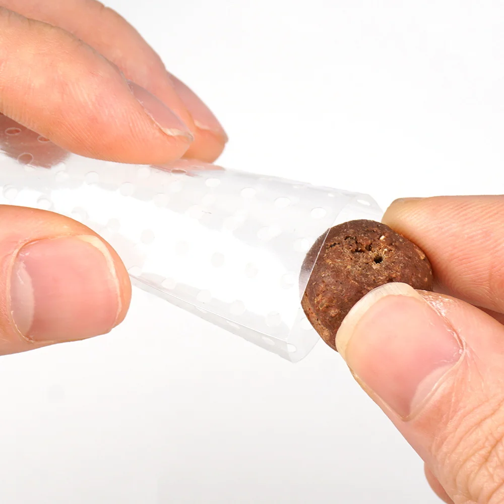 Hirisi 5 Stück Karpfenangelköder Super Wrap Perforierter Schrumpfschlauch Geruchsdurchlässig Anti-Biss Köderschutz für Boilies – Detail 3