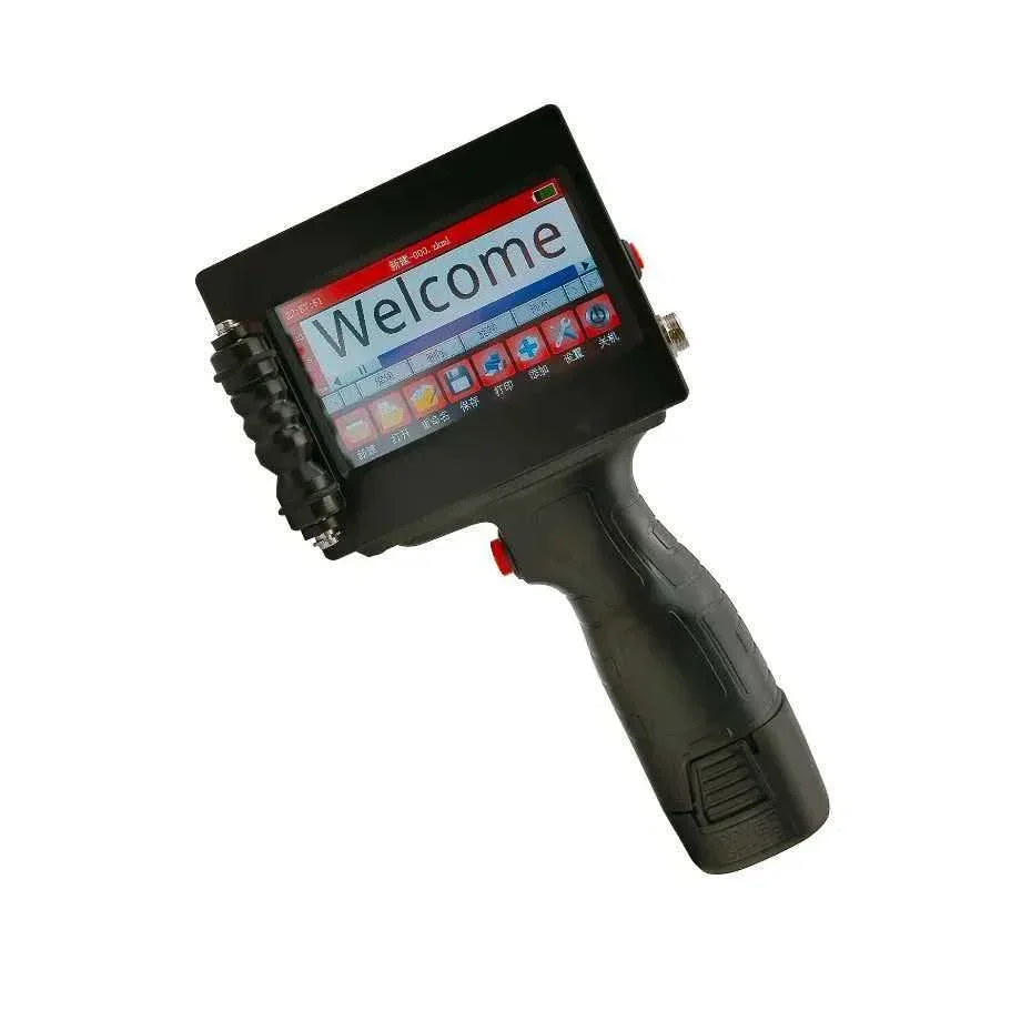 Smart Handheld Inkjet Marking Machine 12.7mm Writeable Barcode QR Code Image Logo Printing Hand Spray Code Label Printer