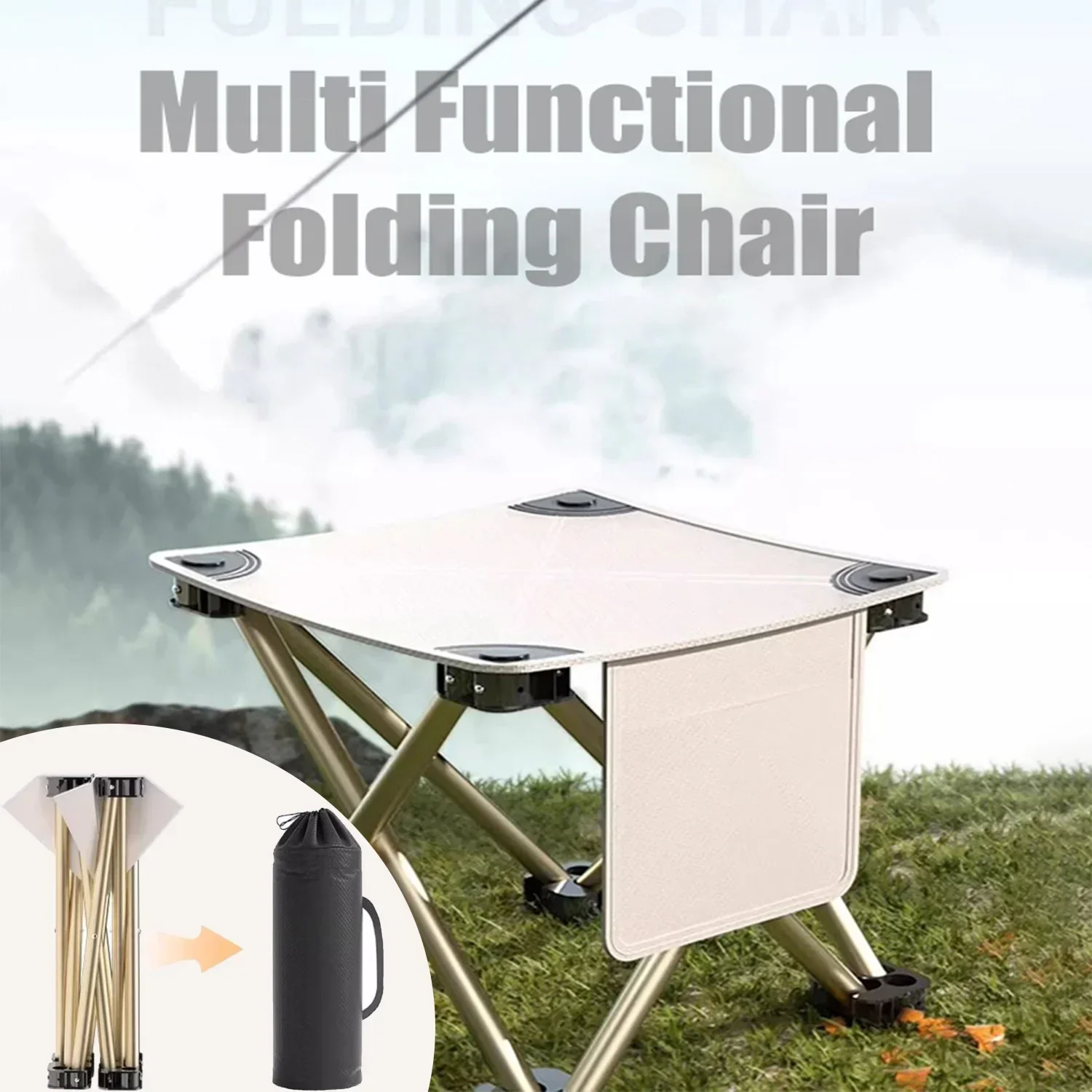 

Camping Stool Chair Portable Folding Stool for Outdoor Gardening and Beach Hiking Fishing Stool with Carry Bag Camping Chair