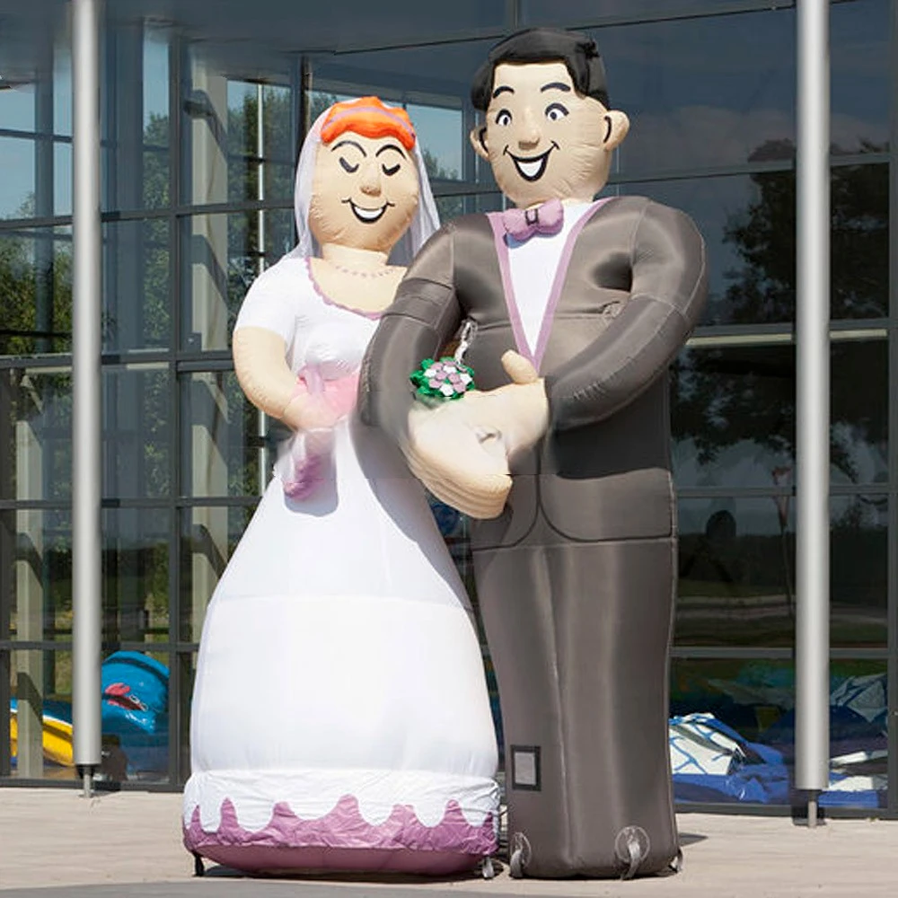 decoration with Inflatable bride and groom, wedding  inflatable couple model new fashion