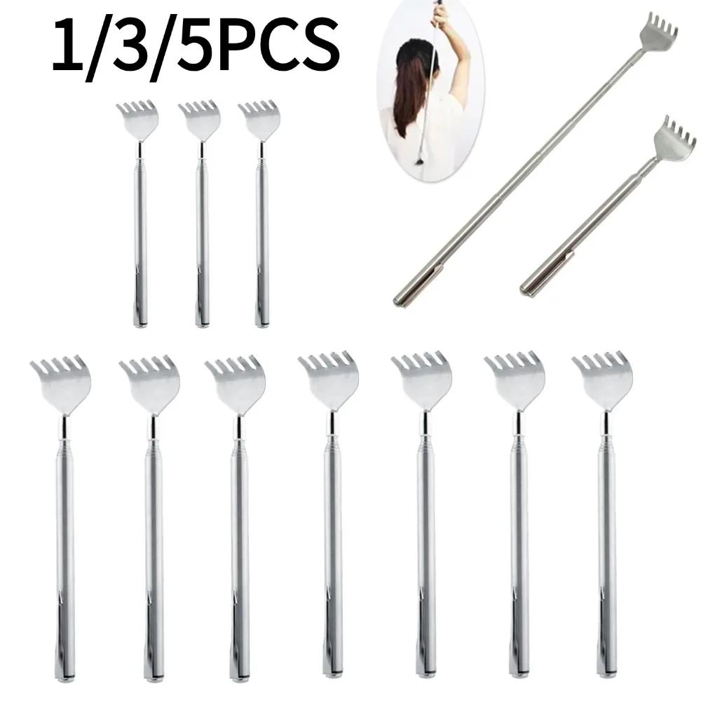 1/2/3 PCS Grattoir à dos télescopique extensible portable en métal, masseur de dos pour cadeaux d'anniversaire et de Noël