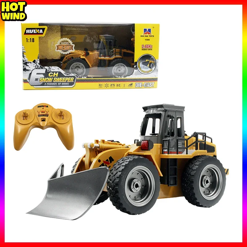 

6-channel Alloy Remote Control Snow Shovel Engineering Vehicle 1:18 Simulation Children's Toy Model Car Gift Rc Cars