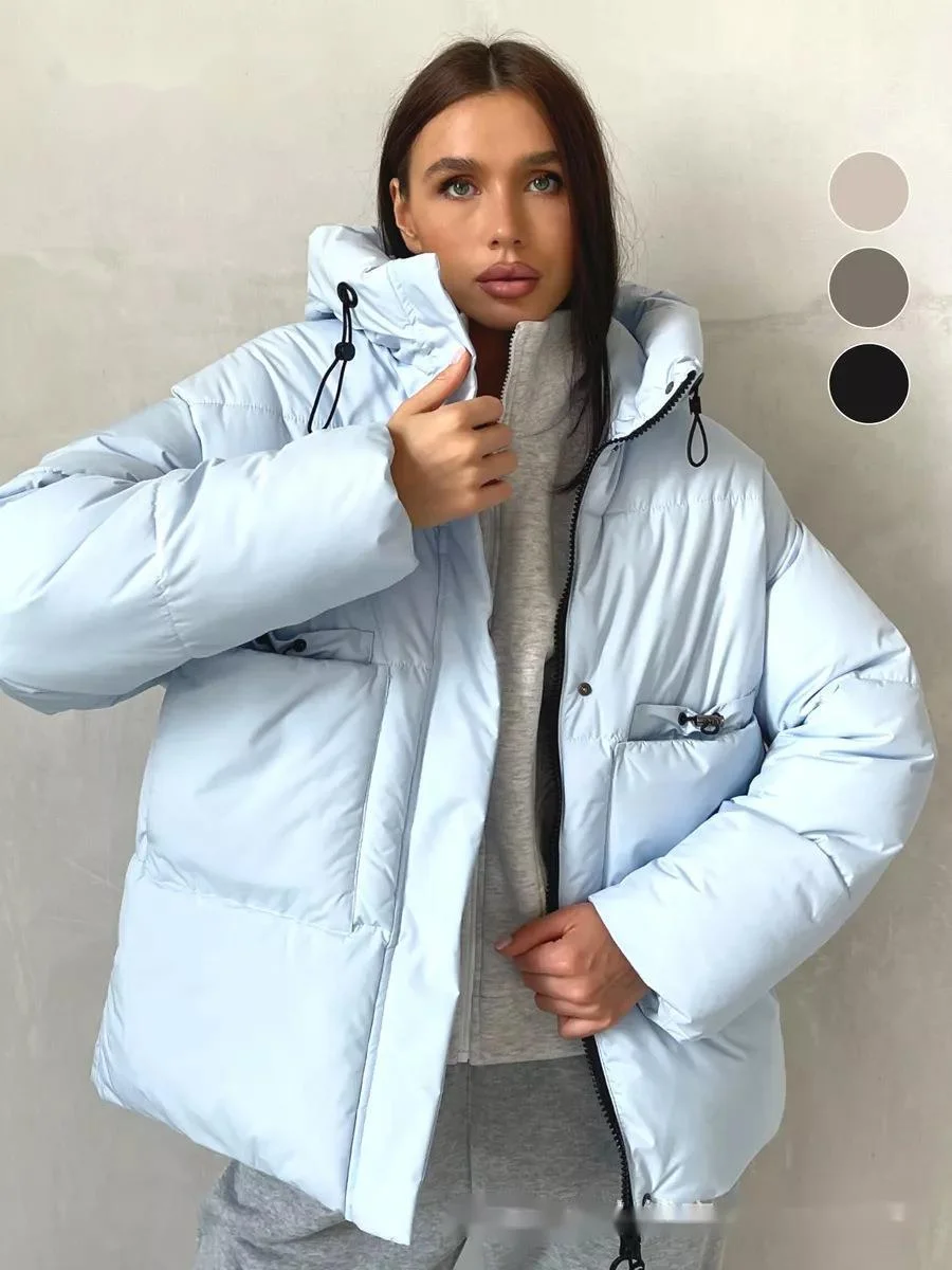 2024 Women\'s Winter Down Jacket Casual and relaxed Women\'s Down Jacket Thickening Coats Cotton Bread Jacket New Women\'s Clothes