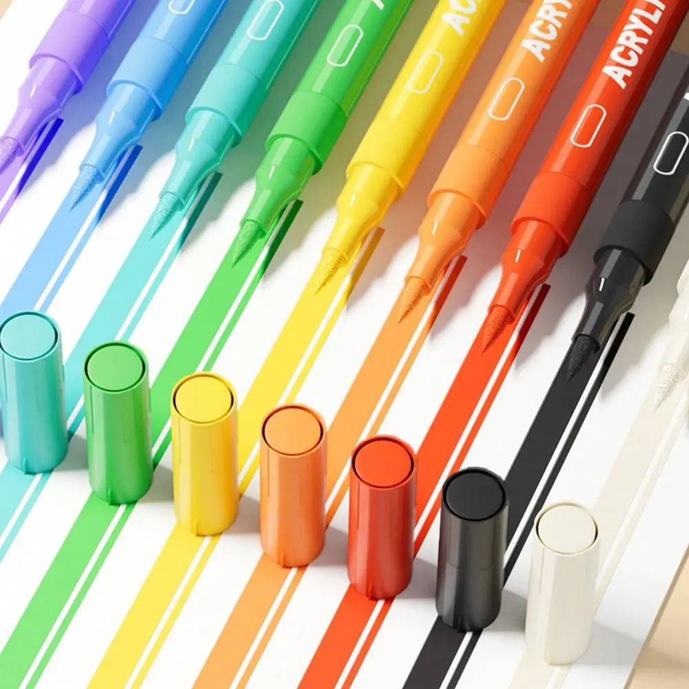 24/36/48/60/72/84 Kleuren Wasbare Zachte Tip Acryl Marker pen Grote Capaciteit Inkt aquarel Pen Student Art Schilderen Pen