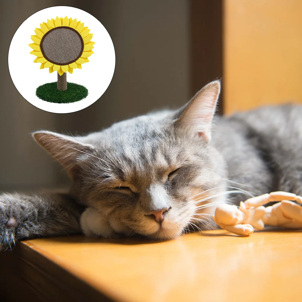 

1pc Sunflower Cat Scratcher Durable Sisal Lawn Safe Eco Friendly Stylish Cats Toy Play Indoor Furniture Pet Supplies